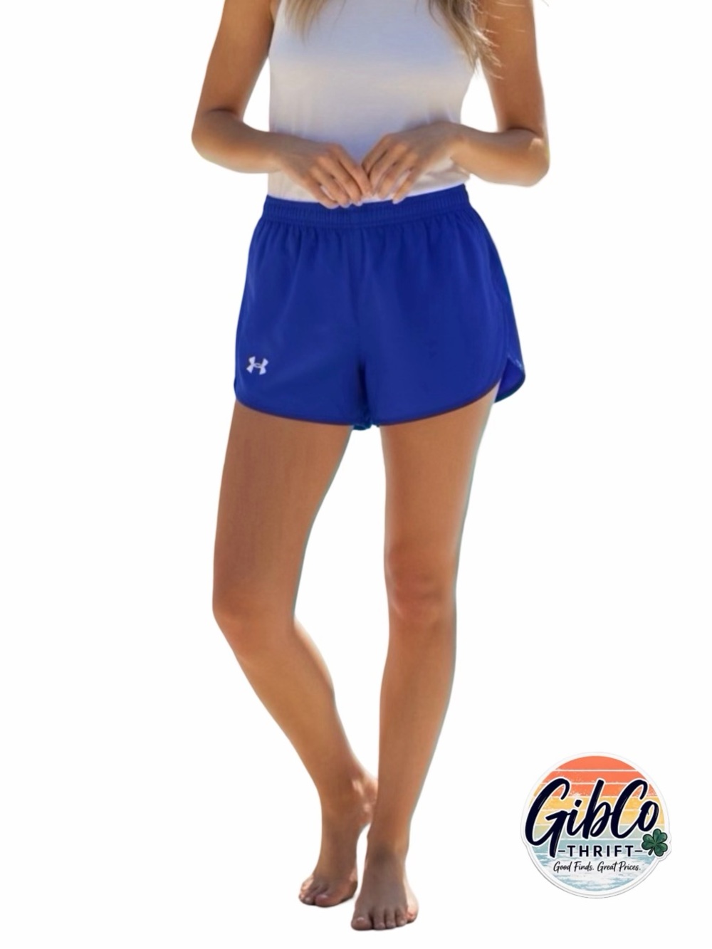 Under Armour - Size Medium - Split-Leg Lightweight Running Shorts - Royal Blue